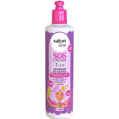 ATIVADOR SALON LINE 300ML CACHOS SOS TEEN (12)