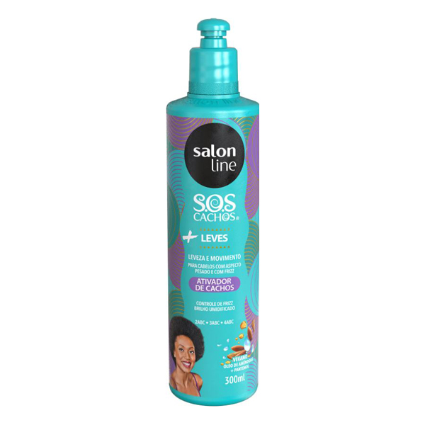 ATIVADOR SALON LINE 300ML CACHOS SOS OLEO AMENDOA (12)