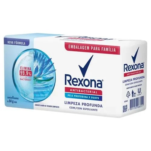 SAB REXONA 84G ANTIBAC LIMPEZA PROFUNDA PACK C/6 (18)