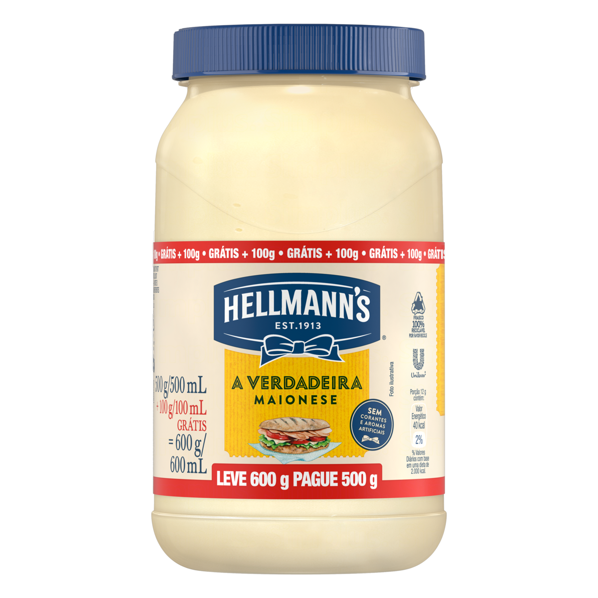 MAIONESE HELLMANNS L600G P500G PET (12)