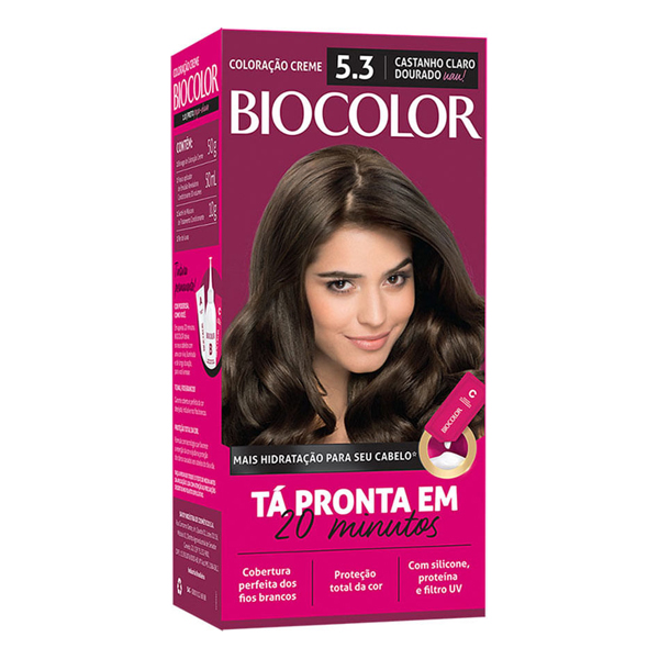 TINTURA BIOCOLOR 5.3 MK CASTANHO CLARO DOURADO 20MIN (12)
