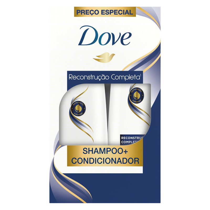 SHAMPOO DOVE 400ML+CONDICIONADOR 200ML RECONSTRUCAO