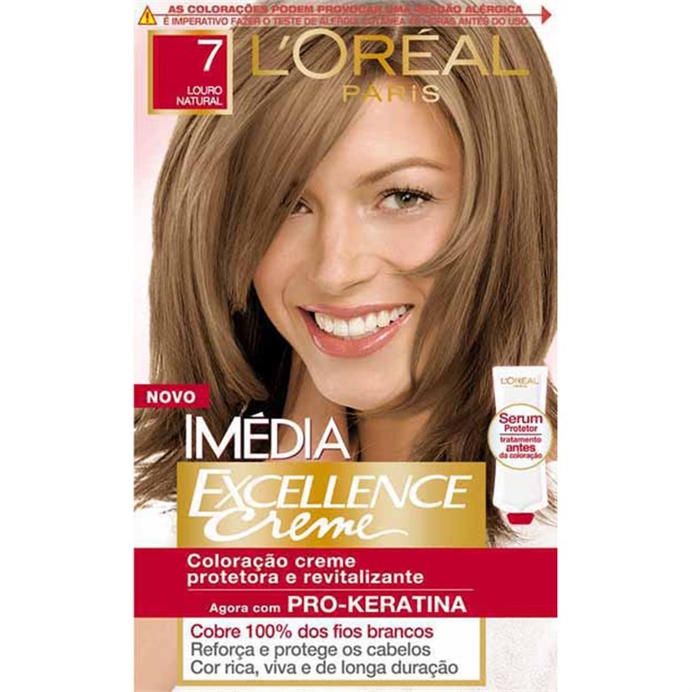 TINTURA IMEDIA EXCELLENCE CREME 7 LOURO NATURAL (12)