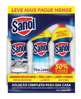 KIT SANOL 500ML LIMPEZA PESADA 3UN (4)