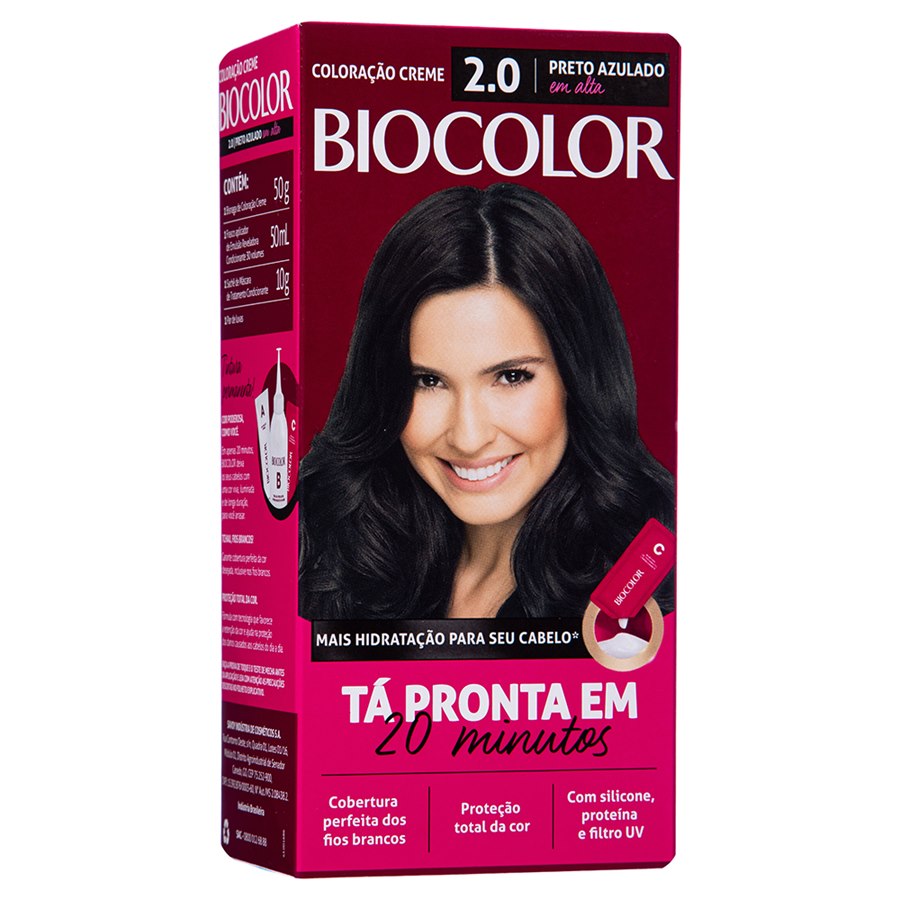 TINT BIOCOLOR 2.0 MK PRETO AZULADO 20MIN (12)