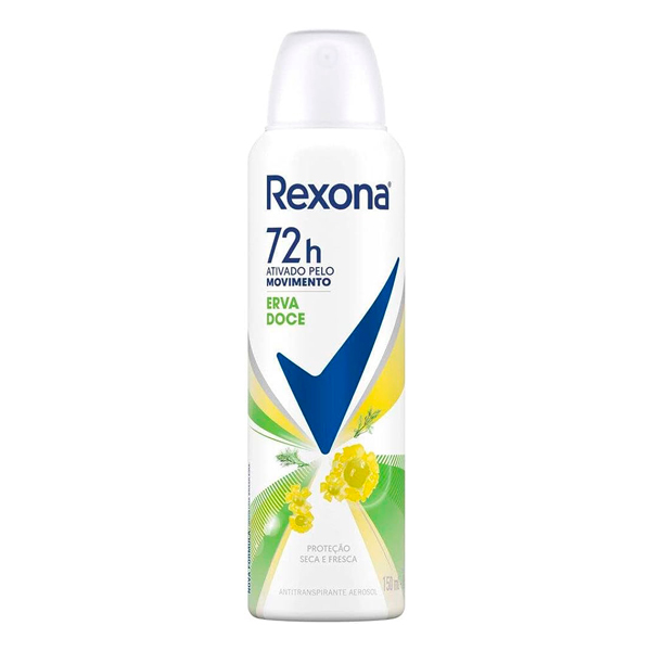 DES REXONA AERO 150ML/90G FEM ERVA DOCE (12)