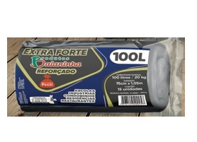 SACO LIXO PRETO BAIANINHA 60X78 EXTRA FORTE CAPACIDADE 100LT PCT C/25 (25)