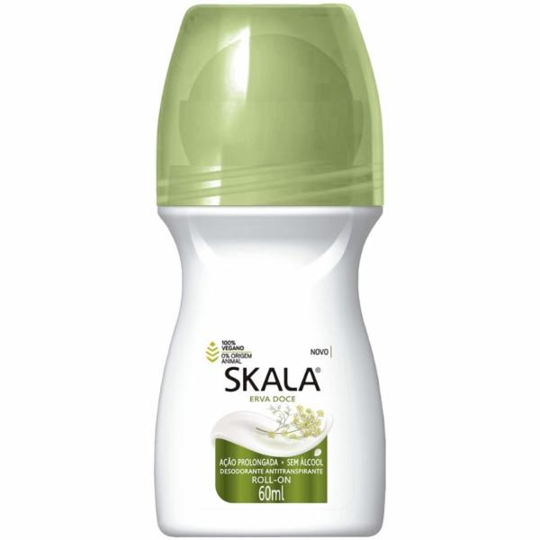 DESODORANTE ROLL ON SKALA 60ML FEMININO ERVA DOCE (12)