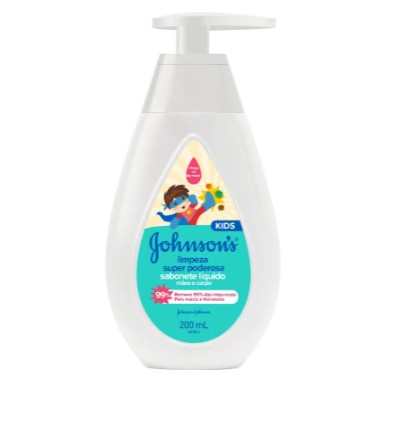 SAB LIQ JOHNSON BABY 200ML LIMPEZA SUPER PODEROSA (12)