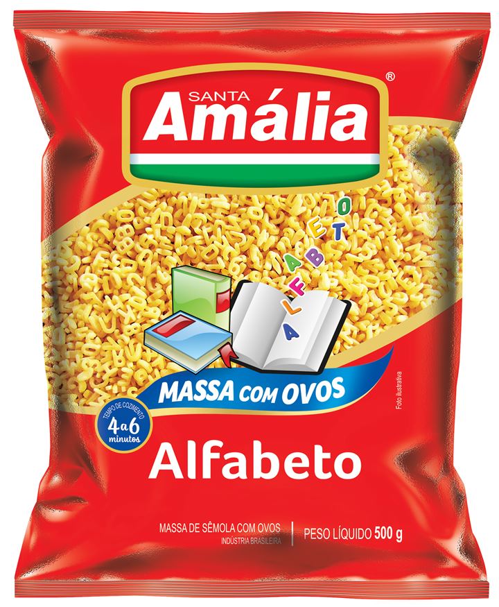MACARRÃO ALFABETO OVOS STA AMÁLIA 500GX20