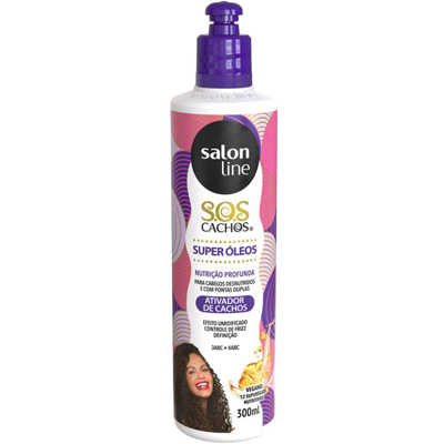 ATIVADOR SALON LINE 300ML CACHOS SOS SUPER OLEOS (12)