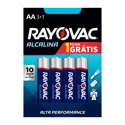 PILHA RAYOVAC ALCALINA AA L4P3UN (18)