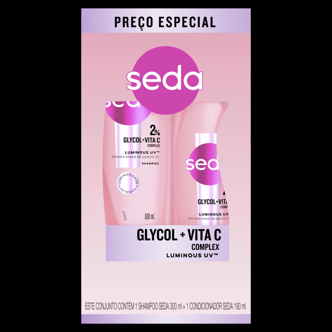SH SEDA KIT 300ML+COND 190ML LUMINOUS (15)