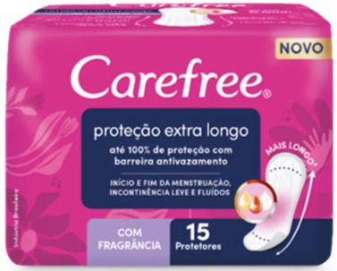 ABS CAREFREE PROT DIAR 15UN PROTEÇÃO C/PERFUME EXTRA LONGO (48)