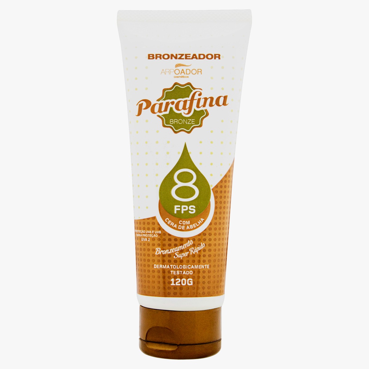 BRONZ PARAFINA BRONZE FPS 8 120G BISNAGA (24)