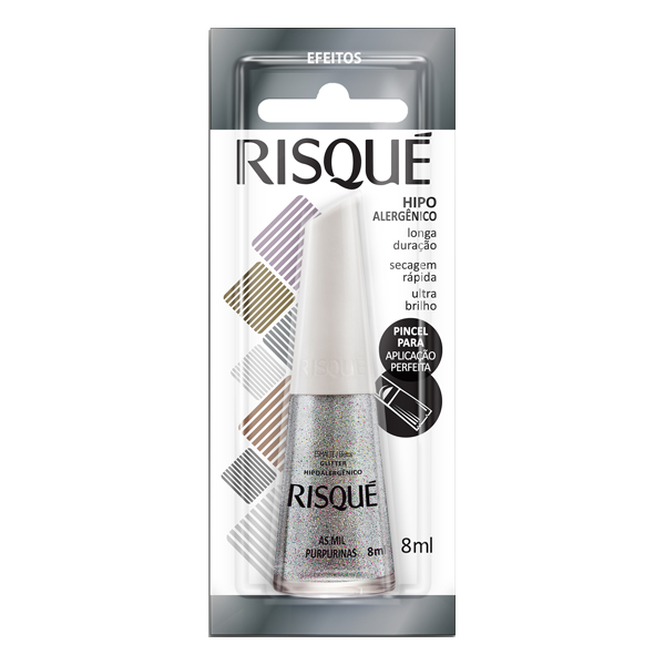 ESM RISQUE BL 8ML GLITTER MIL PURPURINAS (144)