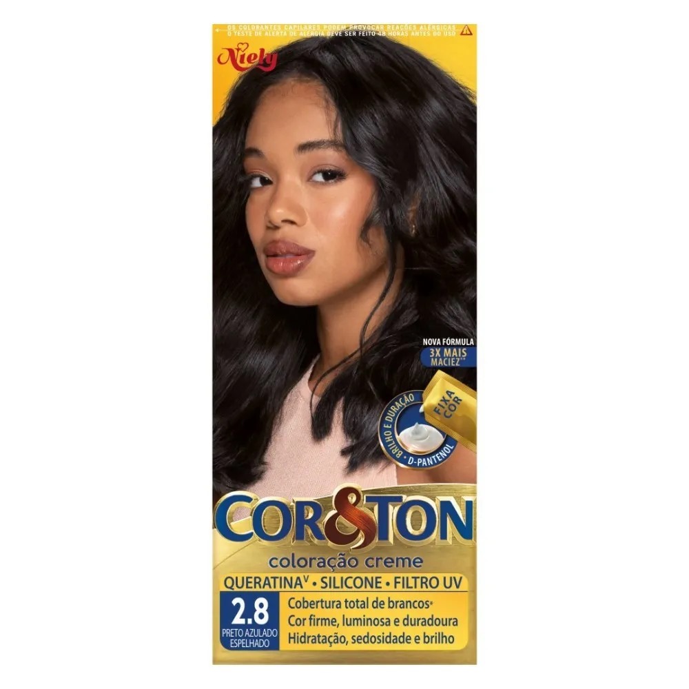 TINT NIELY COR&TON CR KIT 2.8 PRETO AZULADO ESP(6)