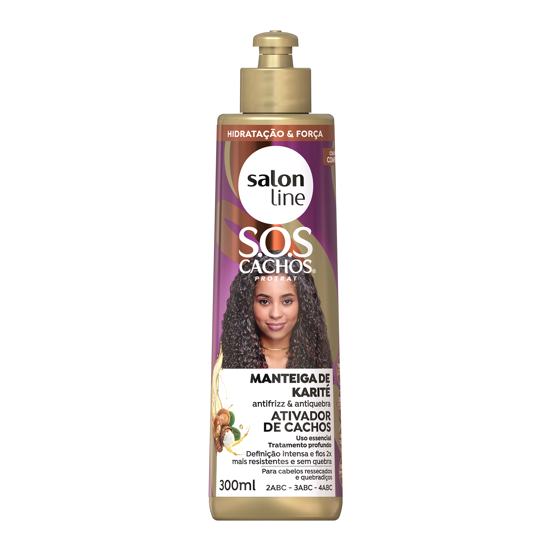 ATIVADOR SALON LINE 300ML CACHOS SOS MANTEIGA KARITE (12)