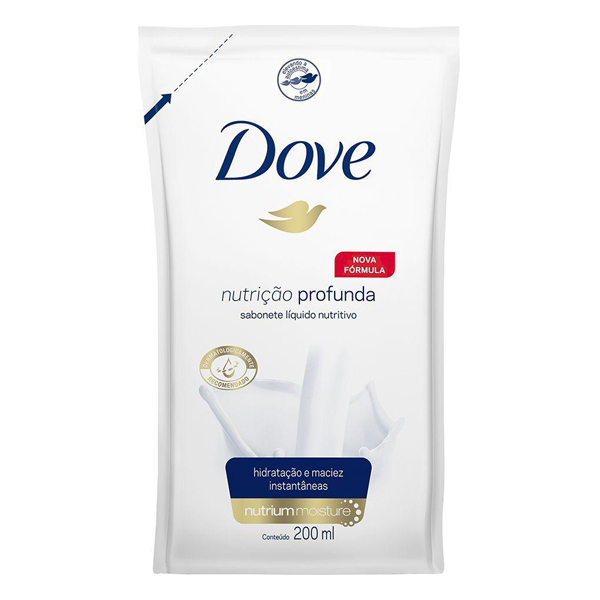 SAB DOVE LIQ 200ML REFIL NUTRI PROFUNDA (12)