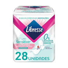 ABSORVENTE LIBRESSE EXTRA SUAVE ULTRAFINO C/ABAS SENSITIVE 28UN L+P- (6)