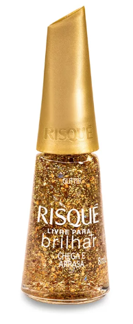 ESM RISQUE CL 8ML GLITTER LIVRE P/BRILHAR CHEGA E ARRASA (144)