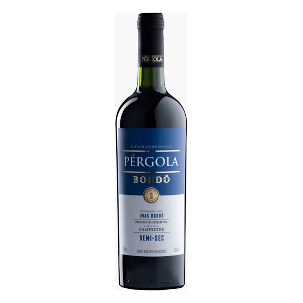 BEB VINHO PERGOLA 750ML DEMI SEC BORDO (12)
