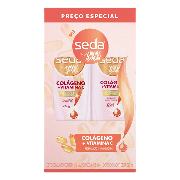 KIT SH+COND SEDA 325ML COLAGENO +VITAMINA C (15)