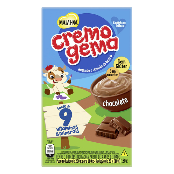 CREMOGEMA MAIZENA 180GR CHOCOLATE (24)