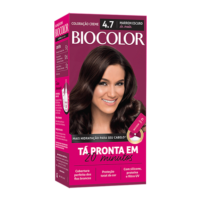 TINTURA BIOCOLOR 4.7 MK MARROM ESCURO 20MIN (12)