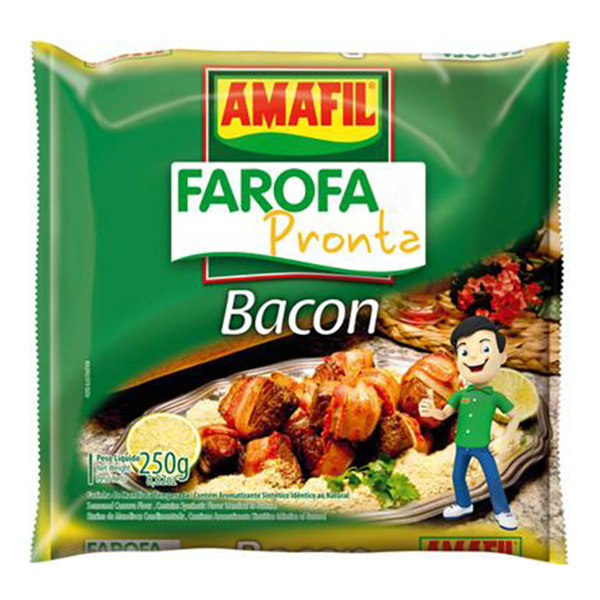 FAROFA MANDIOCA AMAFIL 250G BACON (10)