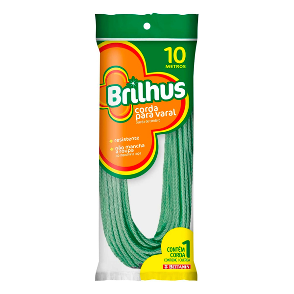 CORDA VARAL BRILHUS 10MT PLASTICA (72)