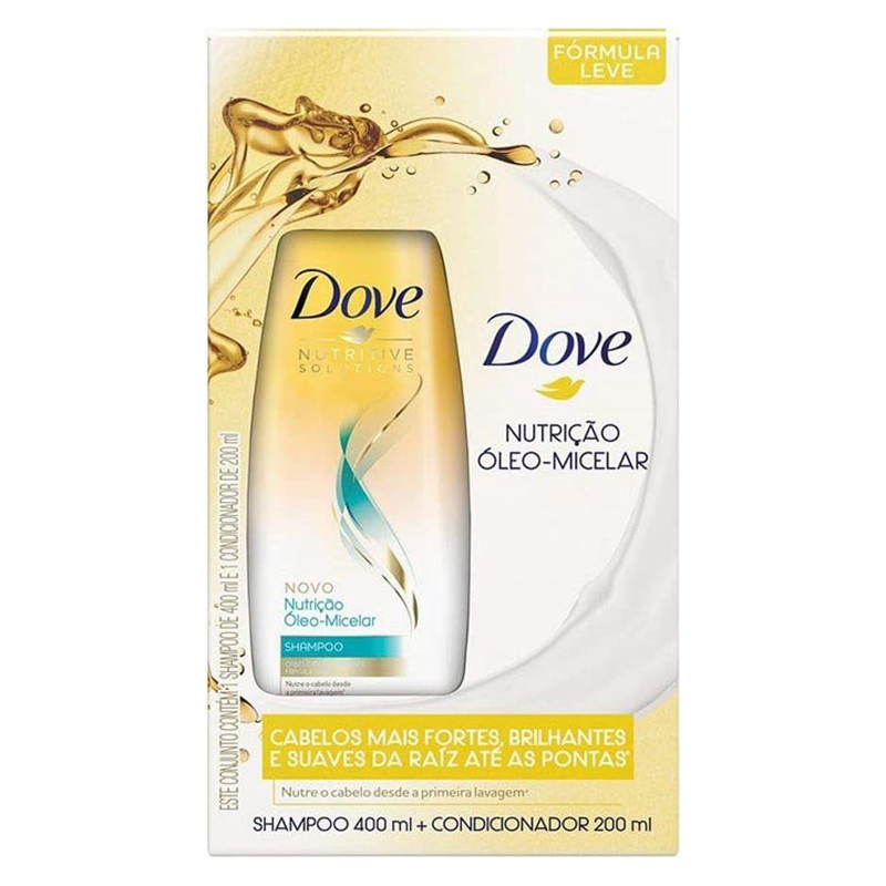 SHAMPOO DOVE 400ML+CONDICIONADOR 200ML NUT OLEO MICELAR(18)