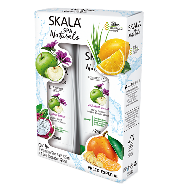 KIT SKALA SH+COND 325ML VERDE MAL (6)