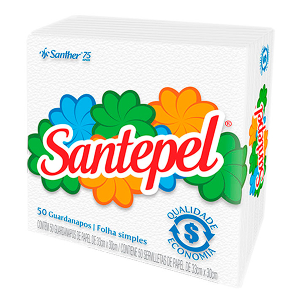 GUARDANAPO SANTEPEL 050FL 33X30 GRANDE (48)