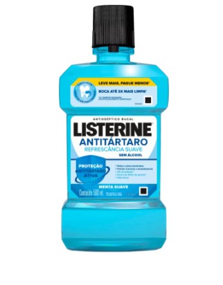 ANTISSEPTICO BUCAL LISTERINE 500ML ANTITARTAROZERO ALCOOL L+P- (12)