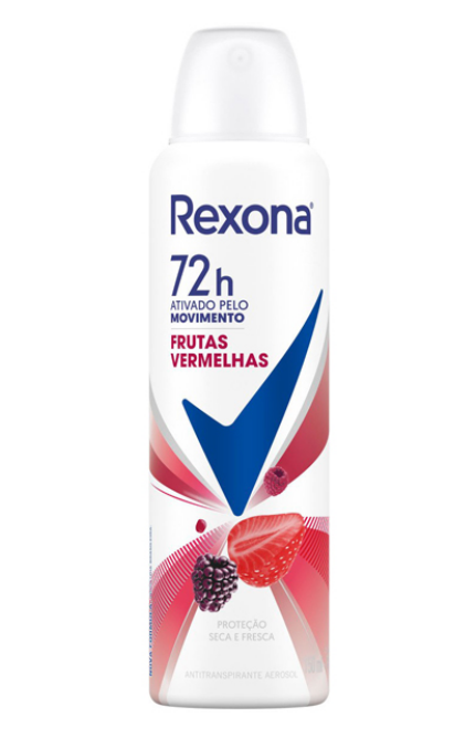 DESODORANTE REXONA AEROSSOL 150ML/90G FEMININO FRUTAS VERMELHAS (12)