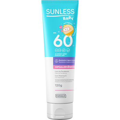 PROTETOR SOLAR SUNLESS FPS60 120G BABY (12)