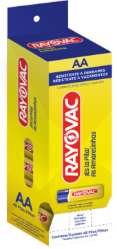 PILHA RAYOVAC AMARELINHA  AA TUBO 48UN (28)