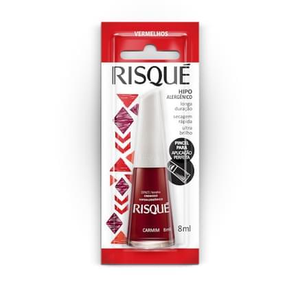 ESMALTE RISQUE BLISTER 8ML CREMOSO CARMIM (144)