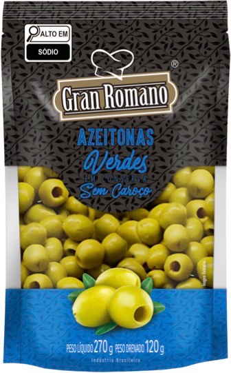 AZEITONA VERDE GRAN ROMANO 120G SACHE SEM CAROCO (18)