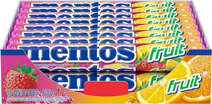 BOMB BALA MENTOS STICK 37,5G FRUTAS DPARA 16UN (24)