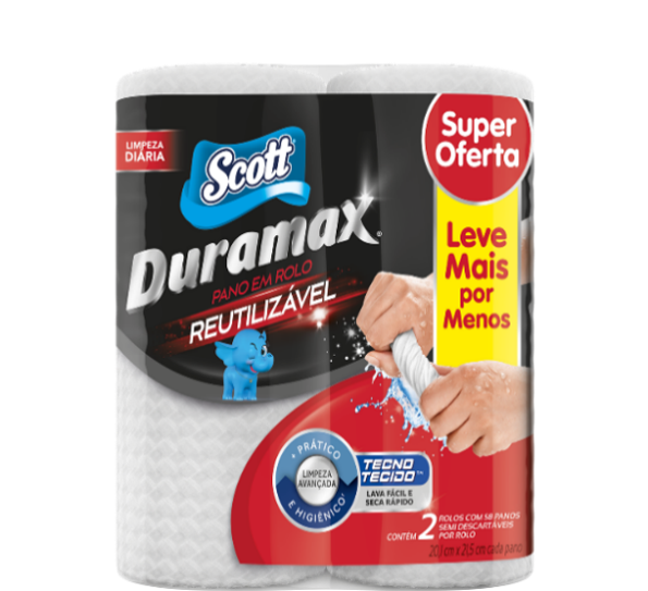 PANO SCOTT DURAMAX 20,1 X 21,5CM BRANCO 58X2 (12)