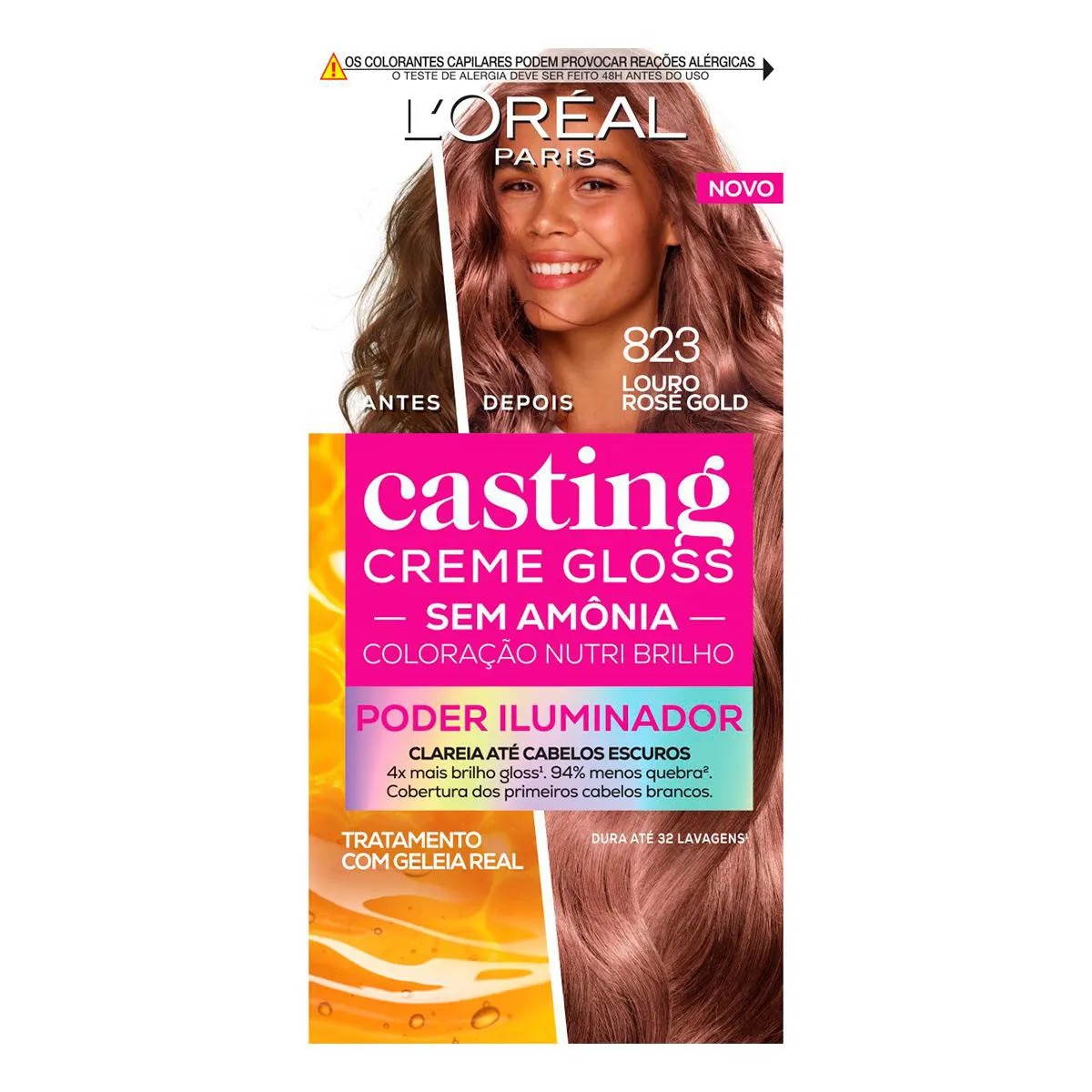 TINTURA CASTING CREME GLOSS 823 LOURO ROSE GOLD (6)