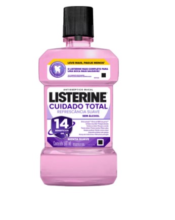 ANTISSEPTICO BUCAL LISTERINE 500ML CUIDADO TOTAL ZERO ALCOOL L+P- (12)