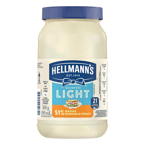 MAIONESE HELLMANNS 500G LIGHT (12)