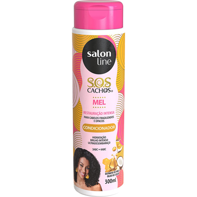 COND SALON LINE 300ML CACHOS SOS MEL INTENSO (6)
