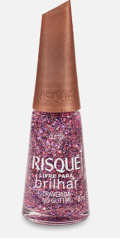 ESM RISQUE CL 8ML GLITTER LIVRE P/BRILHAR CRAVEJADA GLITTER (144)