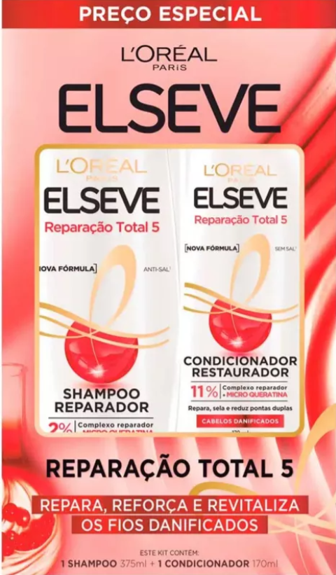KIT ELSEVE SH 375ML+CO 170ML REPARACAO TOTAL 5