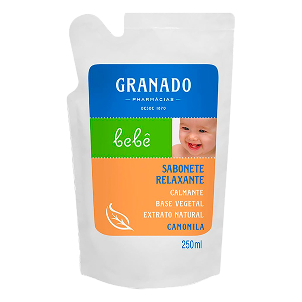 SABONETE LIQUIDO GRANADO 250ML REFIL BEBE CAMOMILA (12)