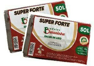SACO LIXO PRETO BAIANINHA 60X78 SUPER FORTE CAPACIDADE 50LT PCT C/25 (25)